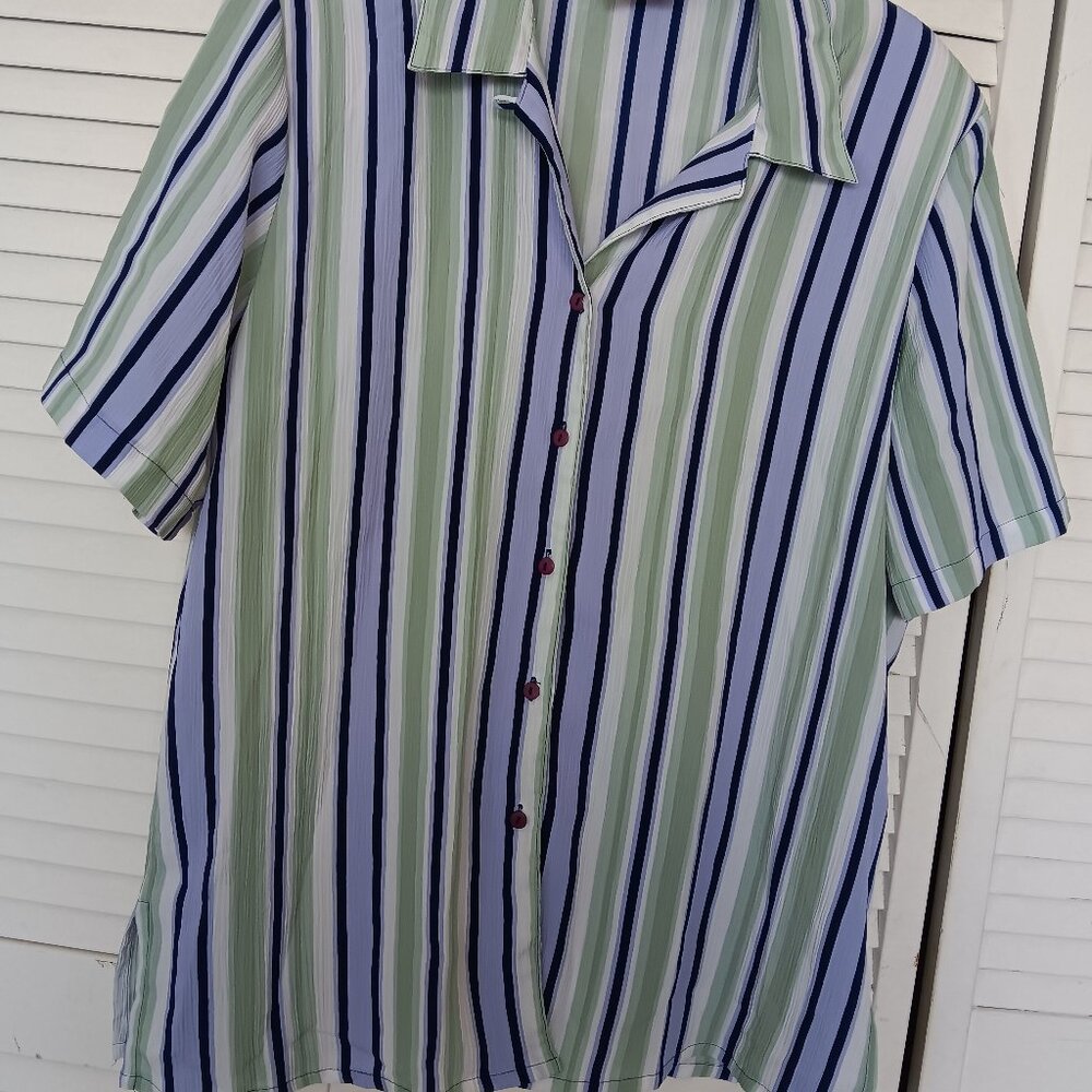 Women's Short Sleeves Multicolor Shirt